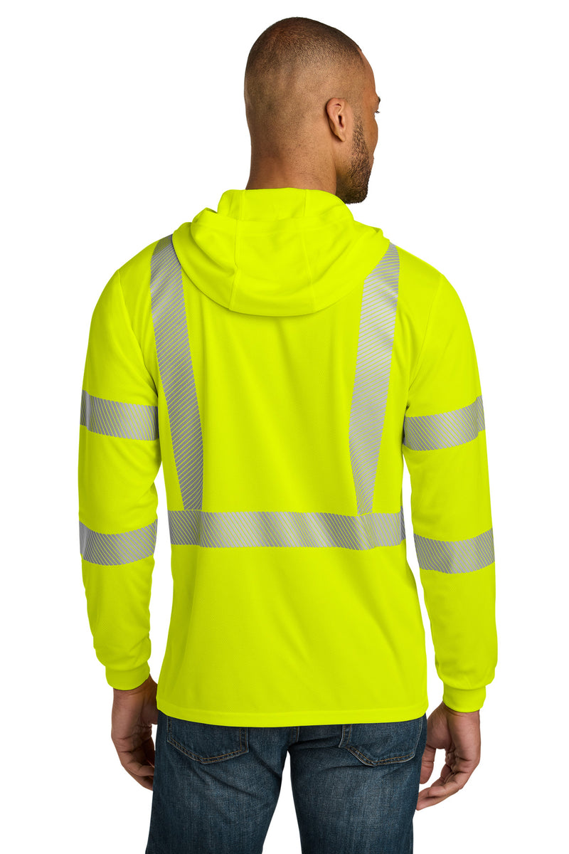 Load image into Gallery viewer, CornerStone ANSI 107 Class 3 Long Sleeve Segmented Tape Hooded Tee CS208
