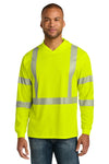 CornerStone ANSI 107 Class 3 Long Sleeve Segmented Tape Hooded Tee CS208