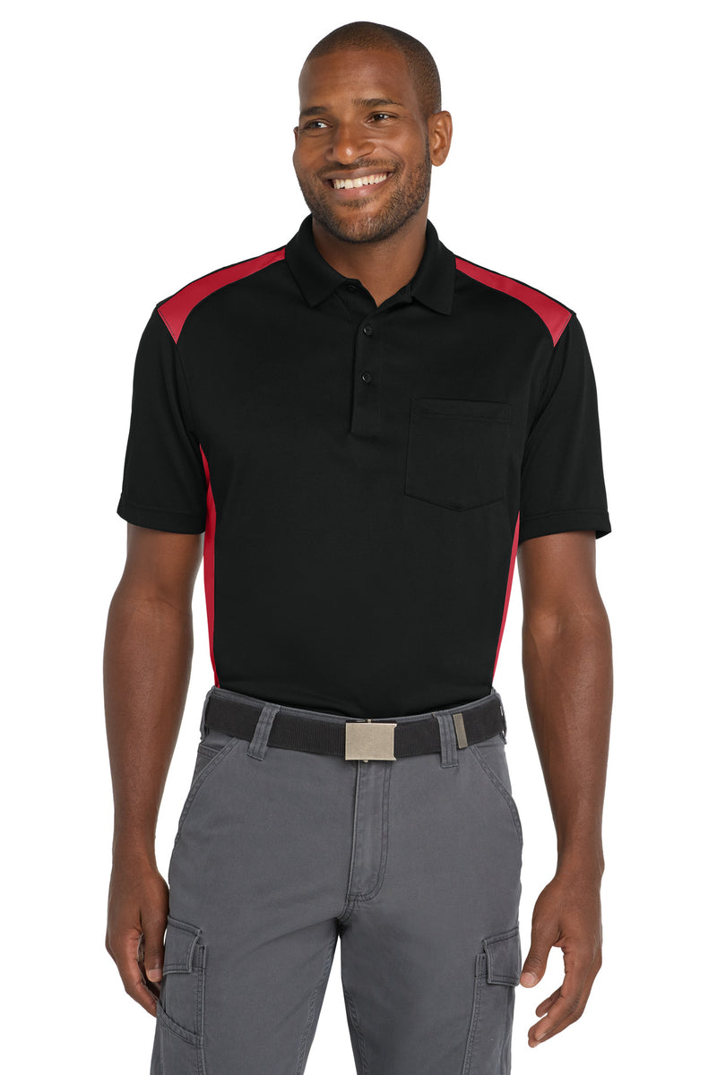 Load image into Gallery viewer, CornerStone Select Snag-Proof Two Way Colorblock Pocket Polo. CS416

