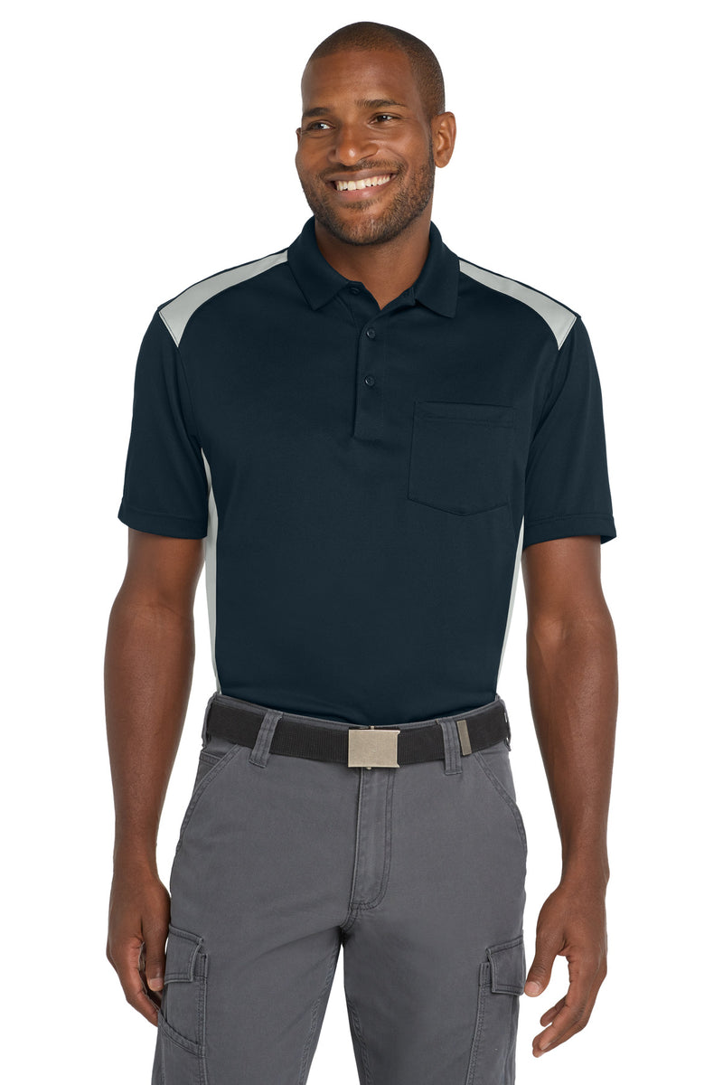 Load image into Gallery viewer, CornerStone Select Snag-Proof Two Way Colorblock Pocket Polo. CS416
