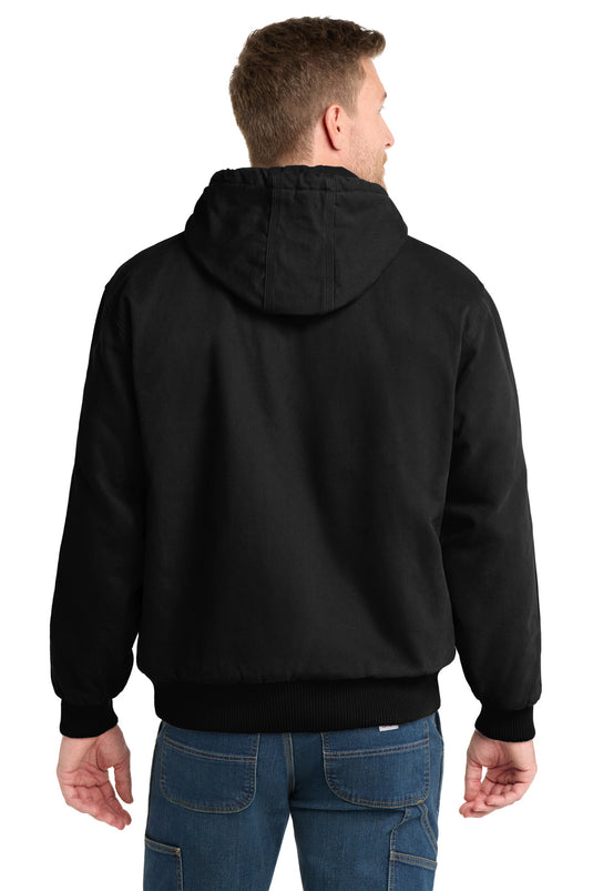 CornerStone Washed Duck Cloth Insulated Hooded Work Jacket. CSJ41