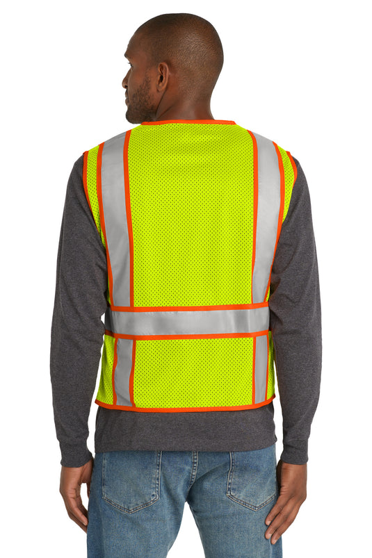 CornerStone  ANSI 107 Class 2 Mesh Zippered Two-Tone Vest. CSV103
