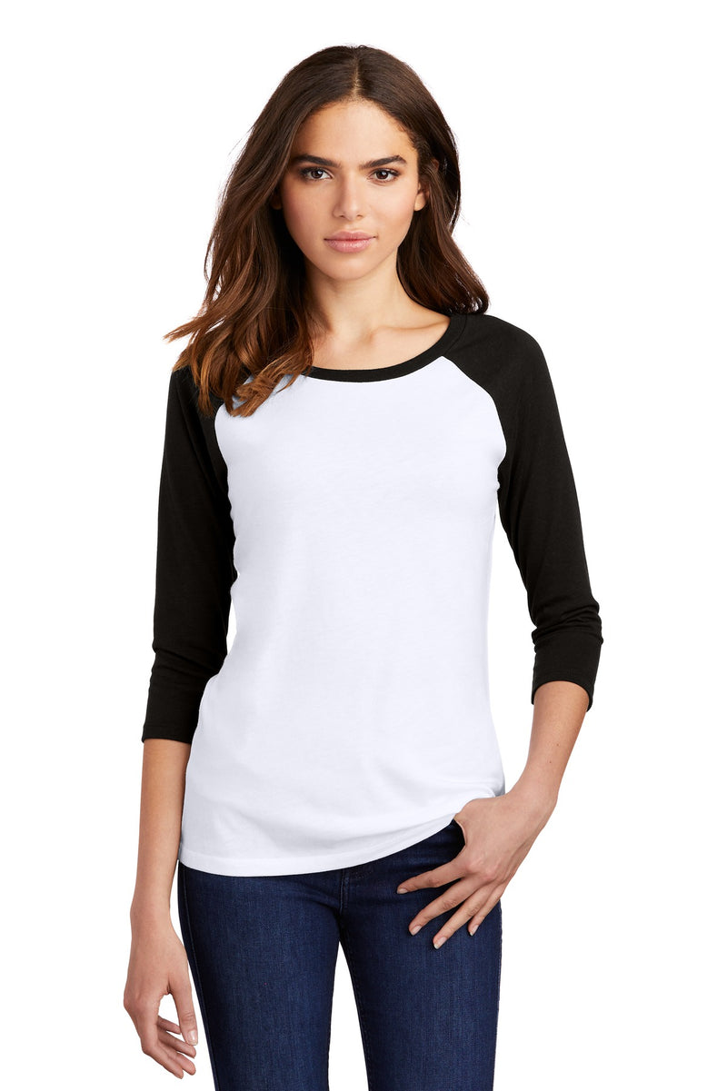Load image into Gallery viewer, District Women&#39;s Perfect Tri 3/4-Sleeve Raglan. DM136L
