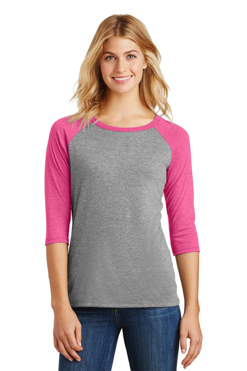 Load image into Gallery viewer, District Women&#39;s Perfect Tri 3/4-Sleeve Raglan. DM136L
