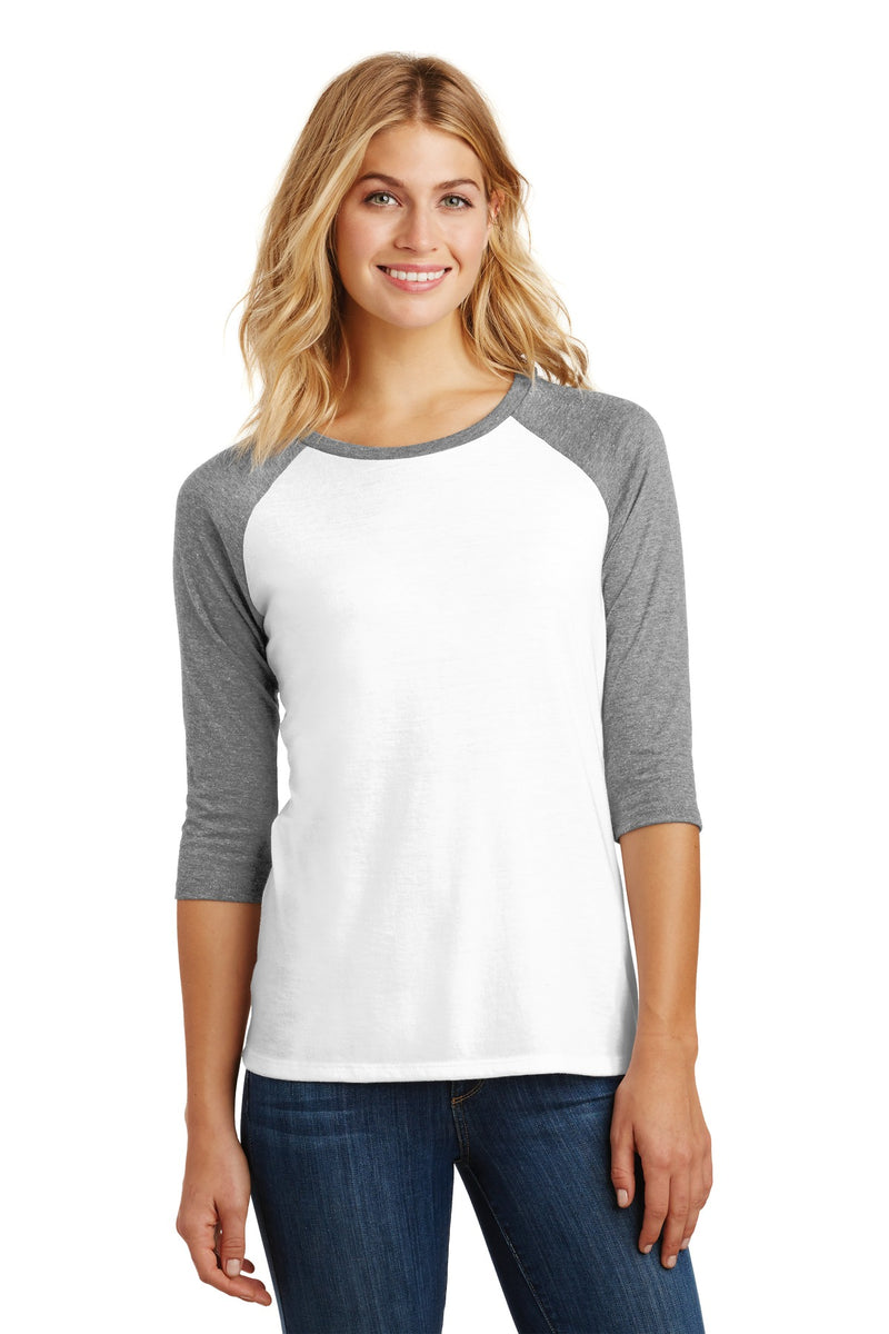 Load image into Gallery viewer, District Women&#39;s Perfect Tri 3/4-Sleeve Raglan. DM136L

