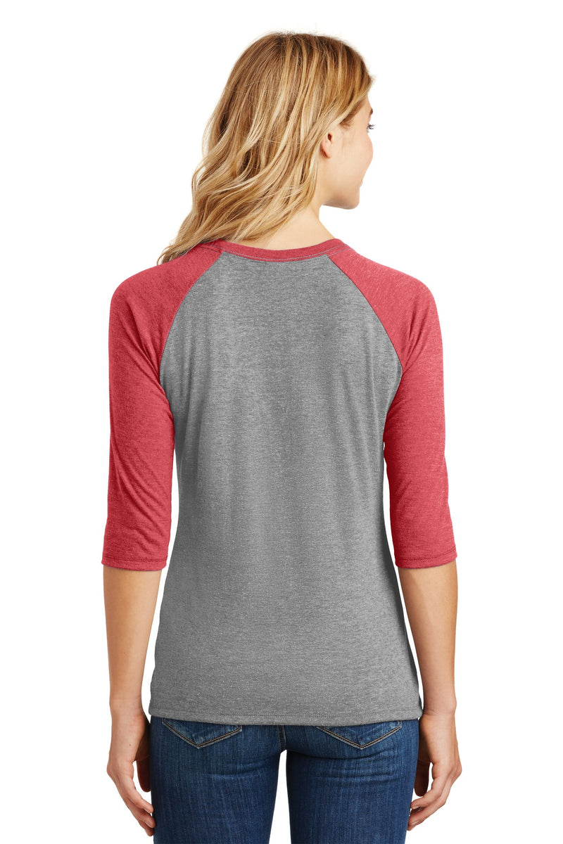 Load image into Gallery viewer, District Women&#39;s Perfect Tri 3/4-Sleeve Raglan. DM136L
