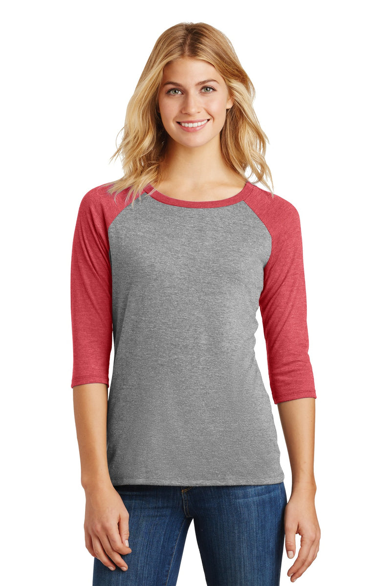 Load image into Gallery viewer, District Women&#39;s Perfect Tri 3/4-Sleeve Raglan. DM136L
