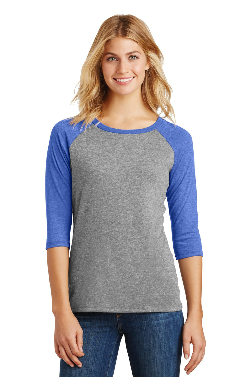 Load image into Gallery viewer, District Women&#39;s Perfect Tri 3/4-Sleeve Raglan. DM136L
