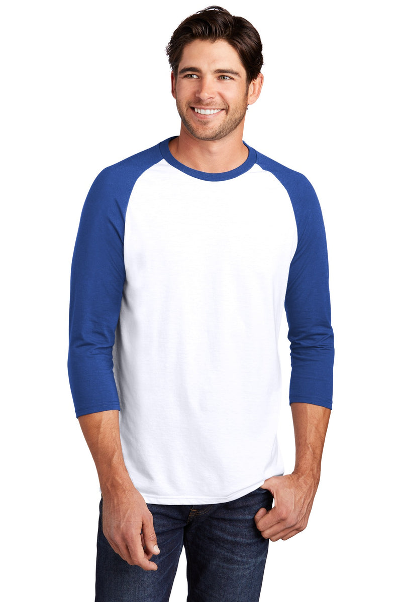 Load image into Gallery viewer, District  Perfect Tri 3/4-Sleeve Raglan. DM136
