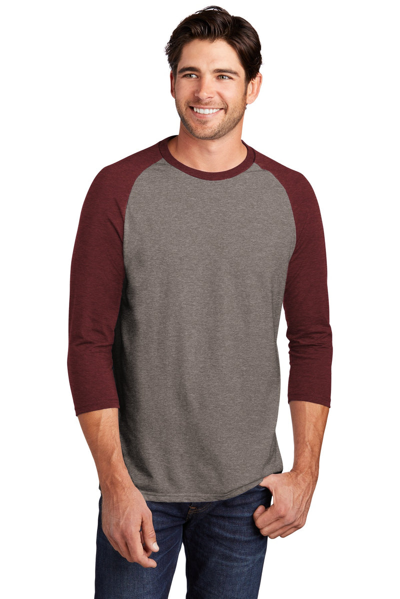Load image into Gallery viewer, District  Perfect Tri 3/4-Sleeve Raglan. DM136
