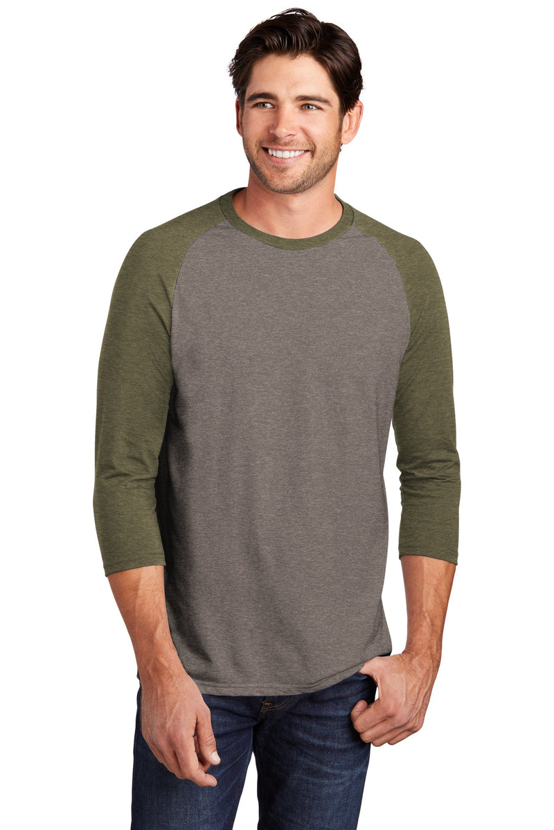 Load image into Gallery viewer, District  Perfect Tri 3/4-Sleeve Raglan. DM136
