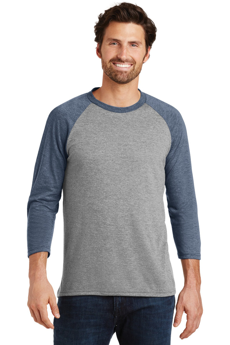 Load image into Gallery viewer, District  Perfect Tri 3/4-Sleeve Raglan. DM136
