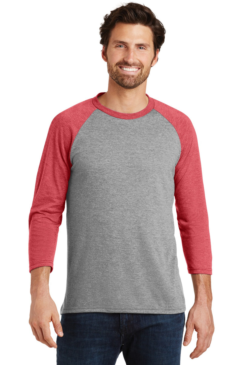 Load image into Gallery viewer, District  Perfect Tri 3/4-Sleeve Raglan. DM136
