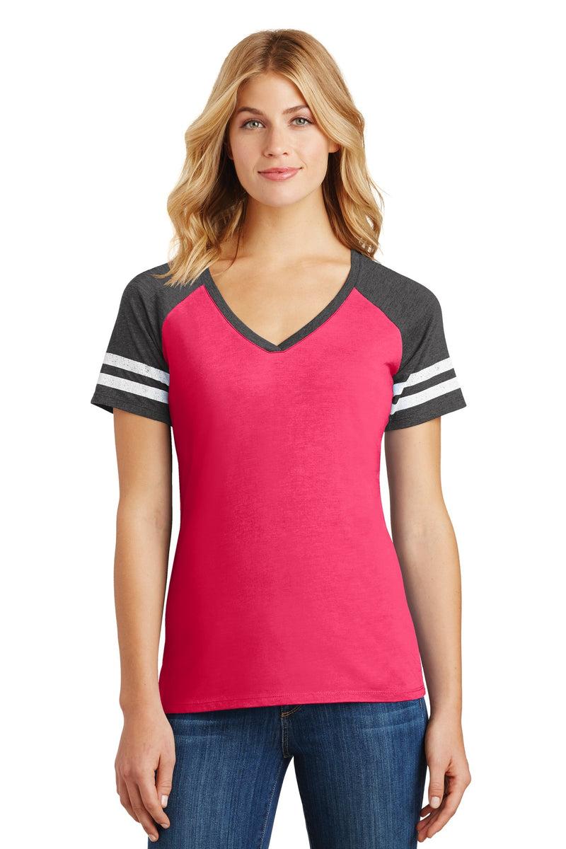 Load image into Gallery viewer, District  Women&#39;s Game V-Neck Tee. DM476

