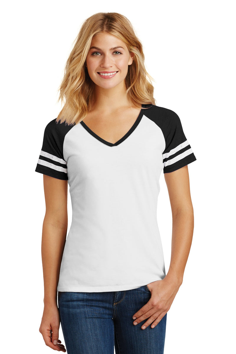 Load image into Gallery viewer, District  Women&#39;s Game V-Neck Tee. DM476
