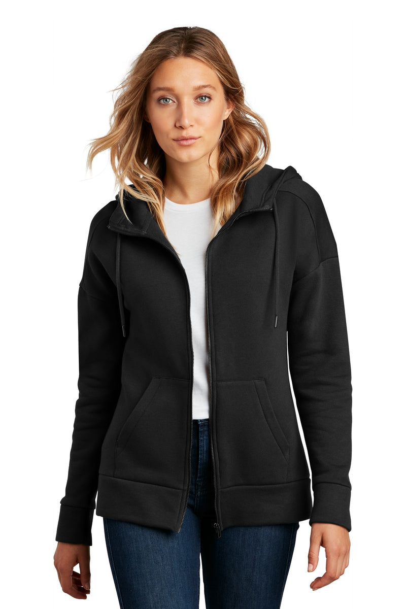 Load image into Gallery viewer, District  Women&#39;s Perfect Weight  Fleece Drop Shoulder Full-Zip Hoodie DT1104

