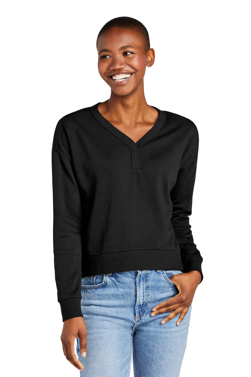 Load image into Gallery viewer, District Women&#39;s Perfect Tri Fleece V-Neck Sweatshirt DT1312
