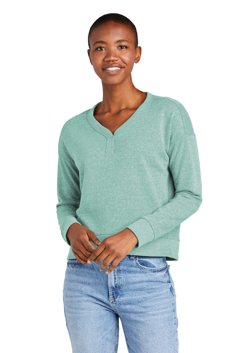 Load image into Gallery viewer, District Women&#39;s Perfect Tri Fleece V-Neck Sweatshirt DT1312
