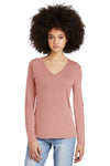 District Women's Perfect Tri Long Sleeve V-Neck Tee DT135
