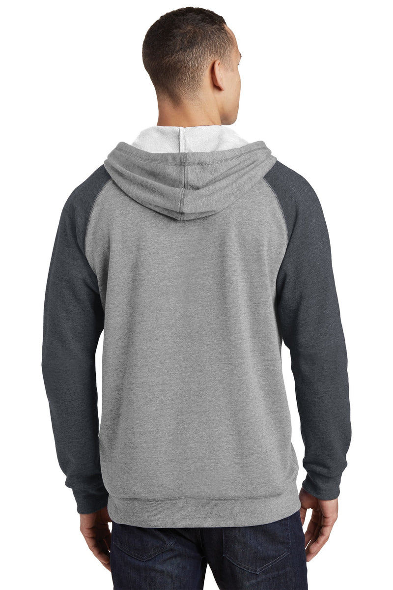 Load image into Gallery viewer, District Young Mens Lightweight Fleece Raglan Hoodie.  DT196
