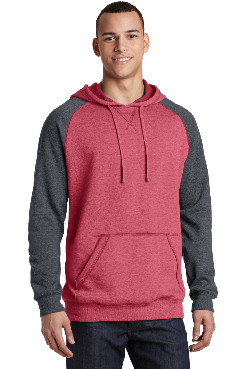 Load image into Gallery viewer, District Young Mens Lightweight Fleece Raglan Hoodie.  DT196
