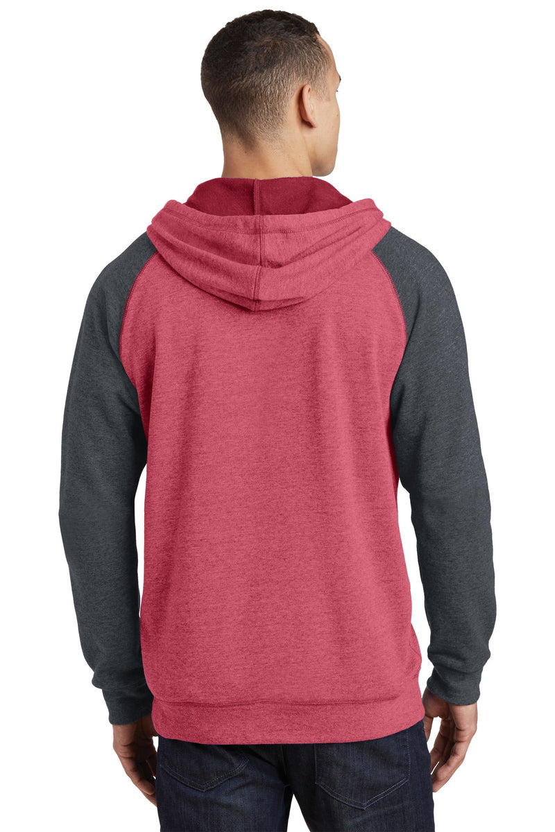 Load image into Gallery viewer, District Young Mens Lightweight Fleece Raglan Hoodie.  DT196
