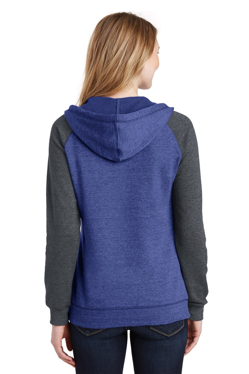 Load image into Gallery viewer, District Women&#39;s Lightweight Fleece Raglan Hoodie.  DT296
