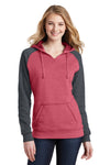 District Women's Lightweight Fleece Raglan Hoodie.  DT296