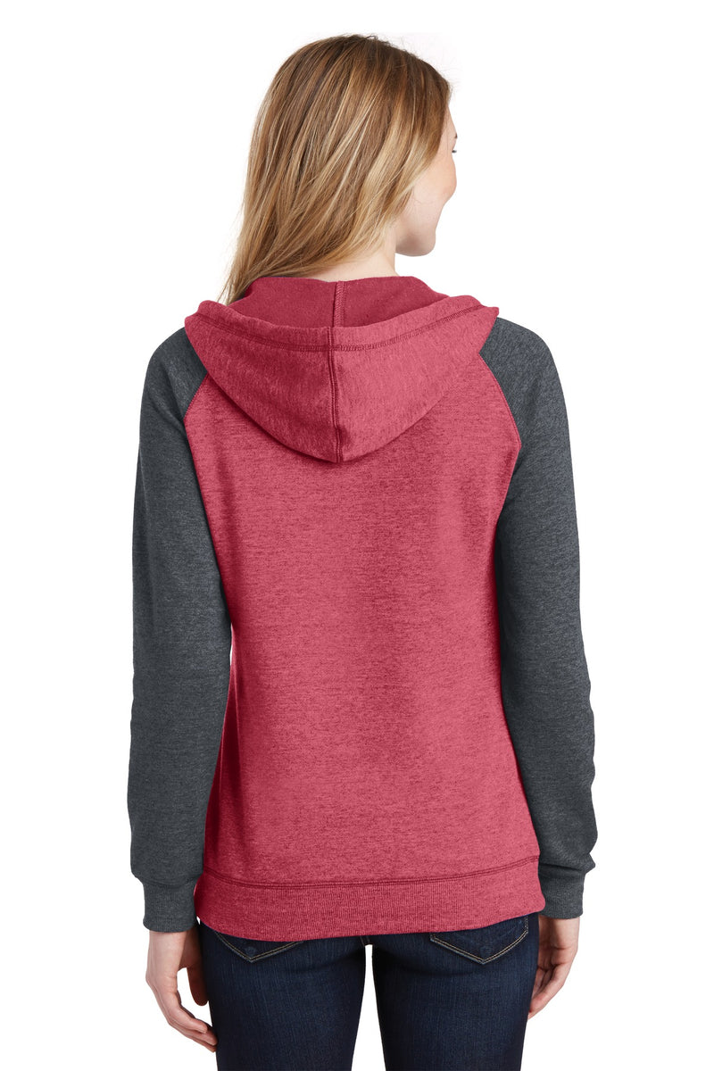 Load image into Gallery viewer, District Women&#39;s Lightweight Fleece Raglan Hoodie.  DT296
