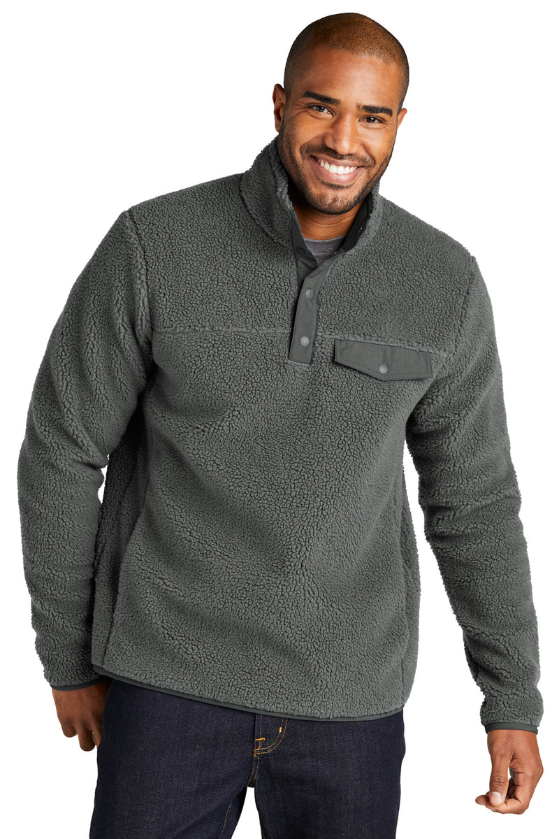 Load image into Gallery viewer, Port Authority Camp Fleece Snap Pullover F140
