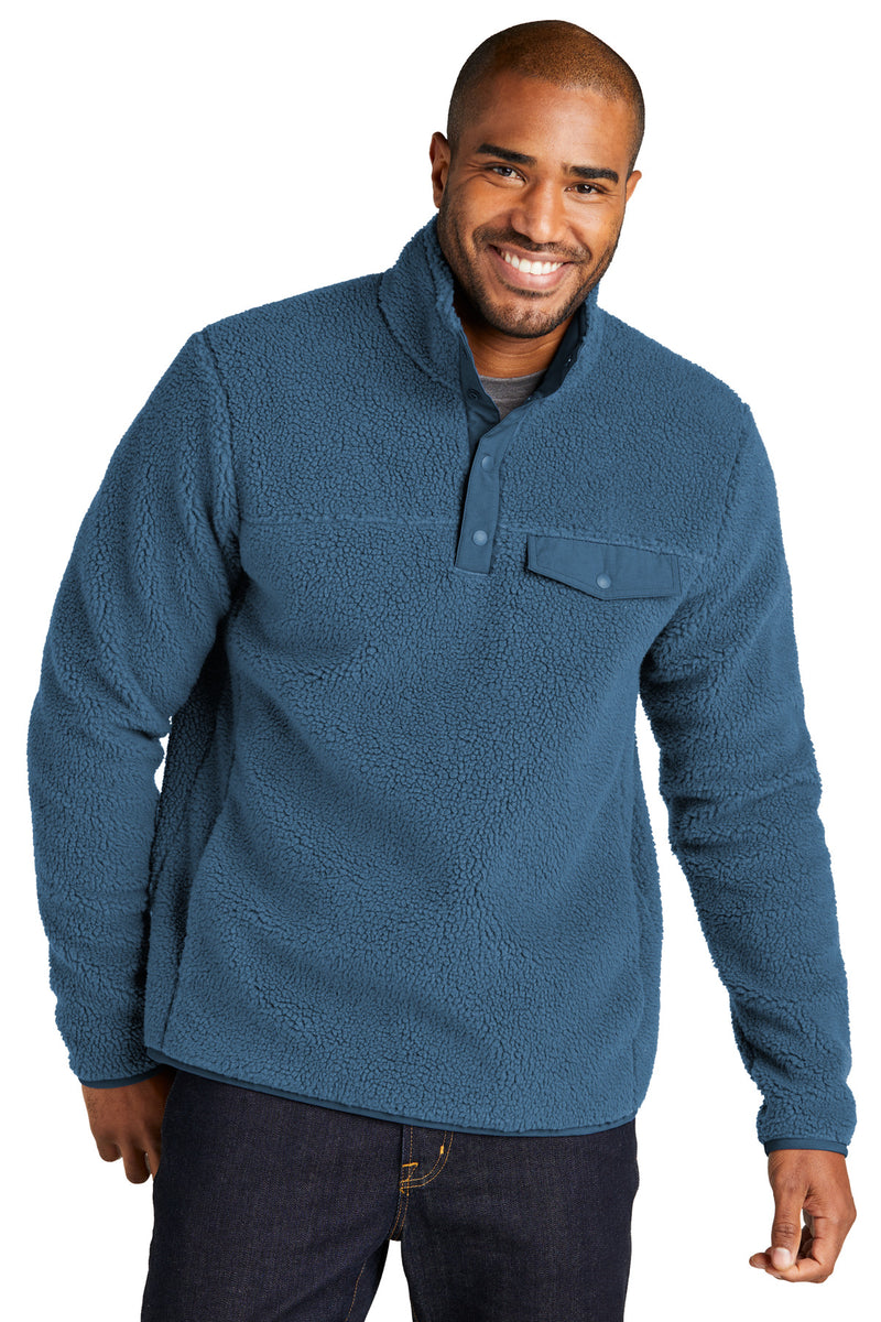Load image into Gallery viewer, Port Authority Camp Fleece Snap Pullover F140

