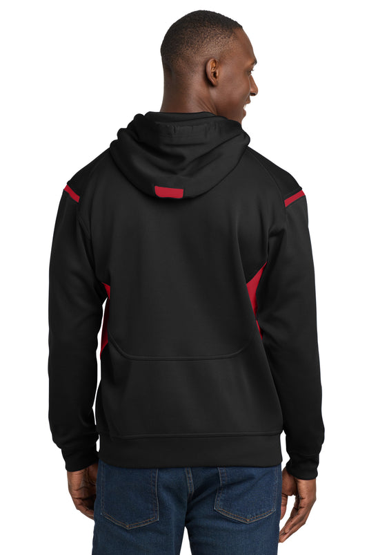 Sport-Tek Tech Fleece Colorblock Hooded Sweatshirt. F246