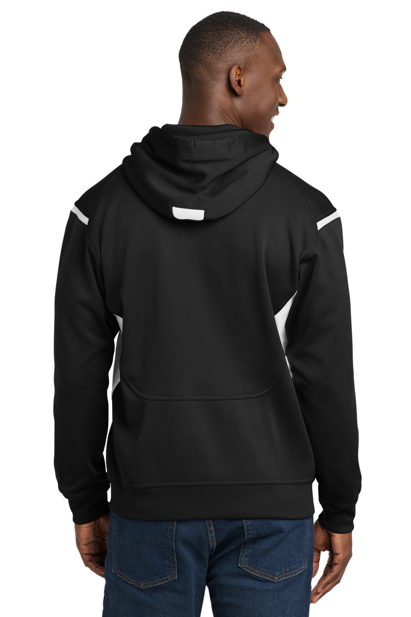 Load image into Gallery viewer, Sport-Tek Tech Fleece Colorblock Hooded Sweatshirt. F246
