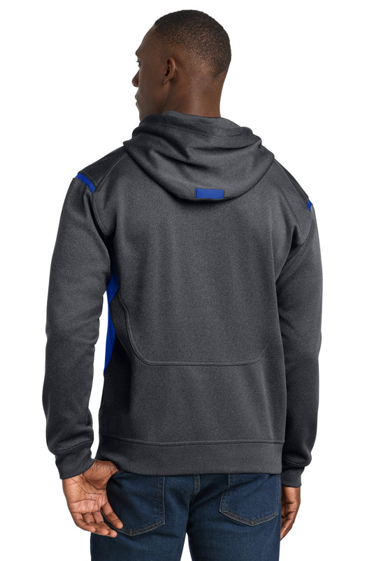 Sport-Tek Tech Fleece Colorblock Hooded Sweatshirt. F246