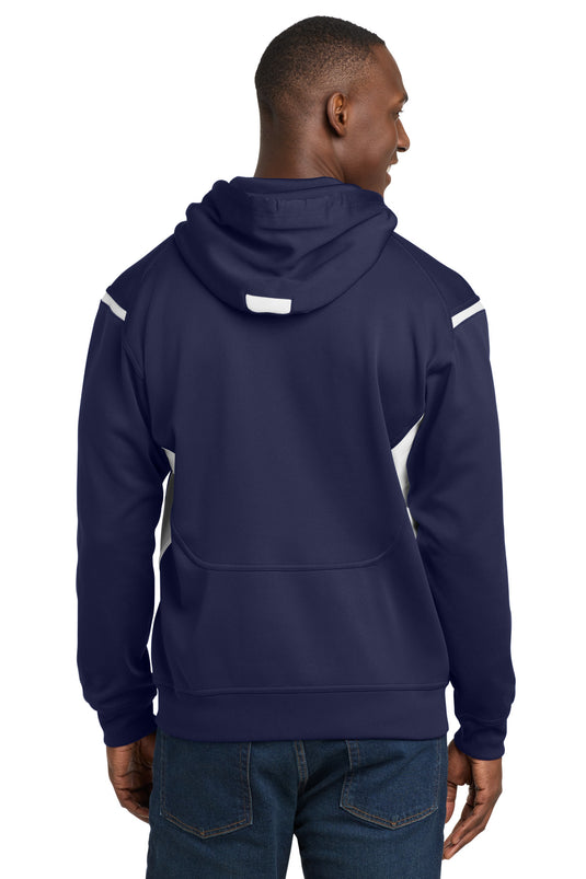 Sport-Tek Tech Fleece Colorblock Hooded Sweatshirt. F246