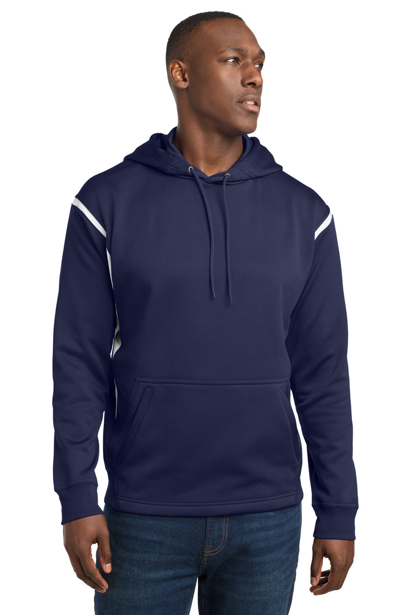 Load image into Gallery viewer, Sport-Tek Tech Fleece Colorblock Hooded Sweatshirt. F246
