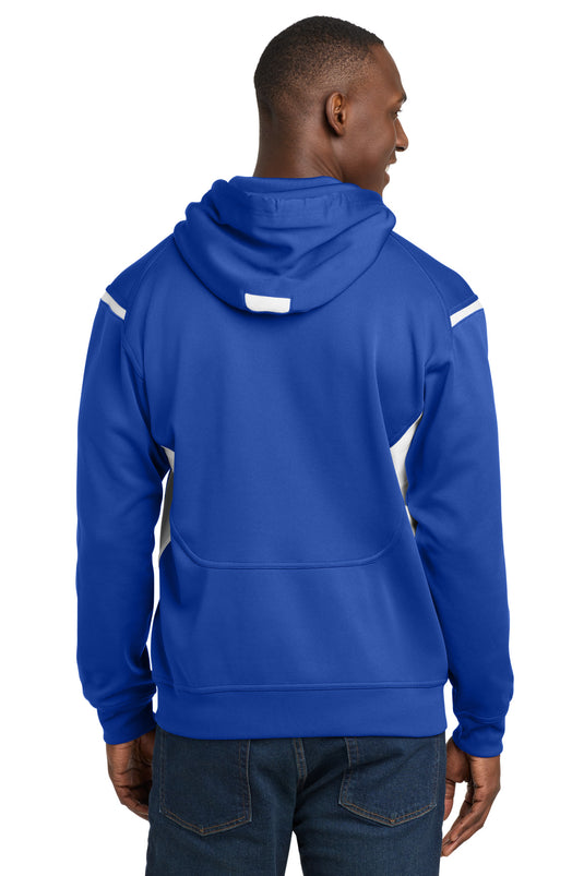 Sport-Tek Tech Fleece Colorblock Hooded Sweatshirt. F246