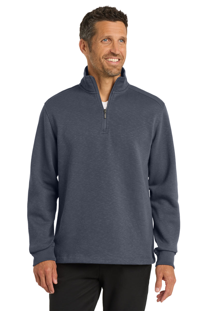 Load image into Gallery viewer, Port Authority Slub Fleece 1/4-Zip Pullover. F295
