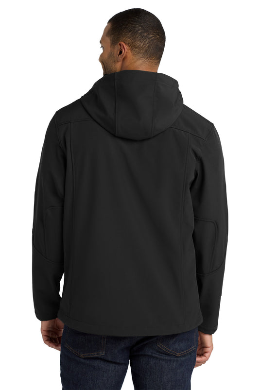 Port Authority Textured Hooded Soft Shell Jacket. J706