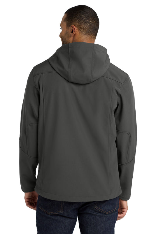Port Authority Textured Hooded Soft Shell Jacket. J706