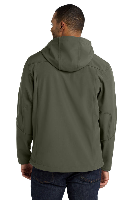 Port Authority Textured Hooded Soft Shell Jacket. J706