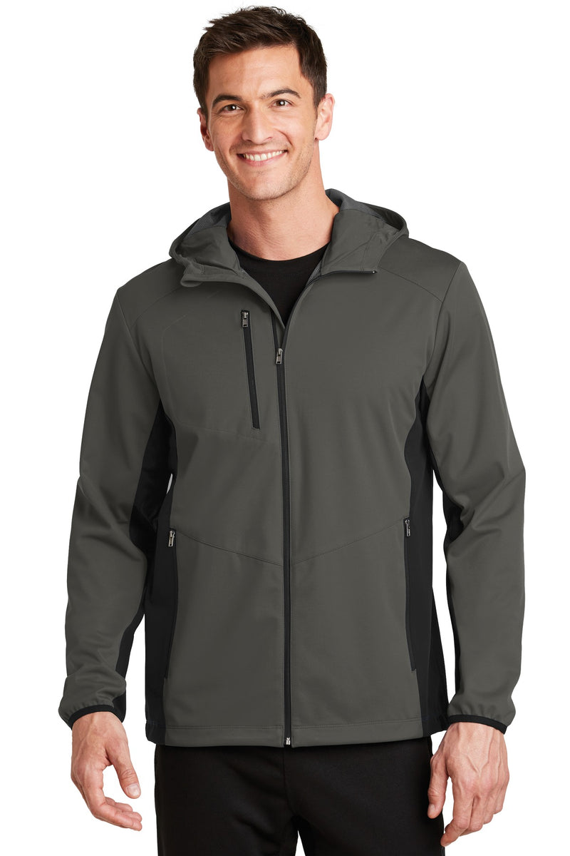 Load image into Gallery viewer, Port Authority Active Hooded Soft Shell Jacket. J719
