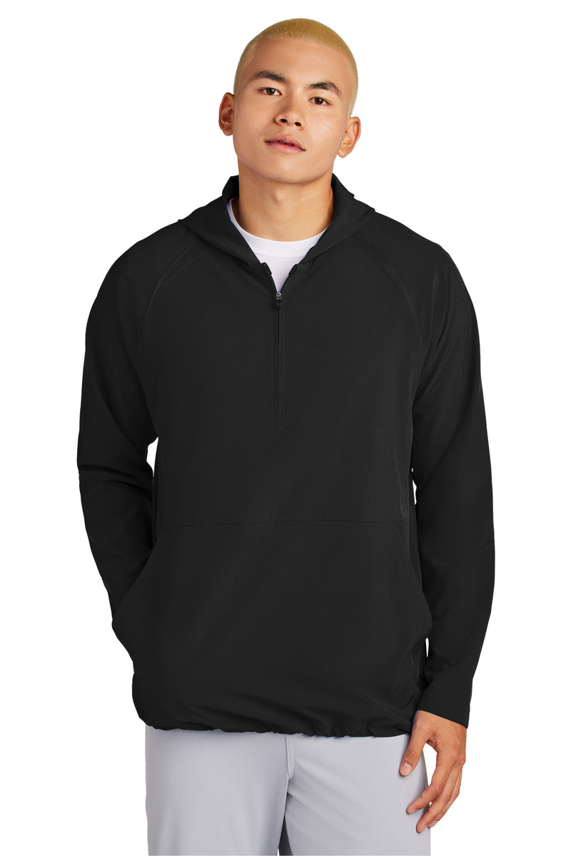 Load image into Gallery viewer, Sport-Tek Repeat 1/2-Zip Long Sleeve Hooded Jacket JST488
