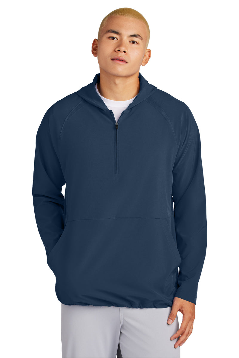 Load image into Gallery viewer, Sport-Tek Repeat 1/2-Zip Long Sleeve Hooded Jacket JST488
