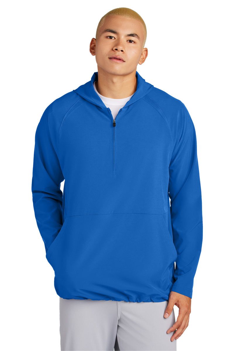 Load image into Gallery viewer, Sport-Tek Repeat 1/2-Zip Long Sleeve Hooded Jacket JST488
