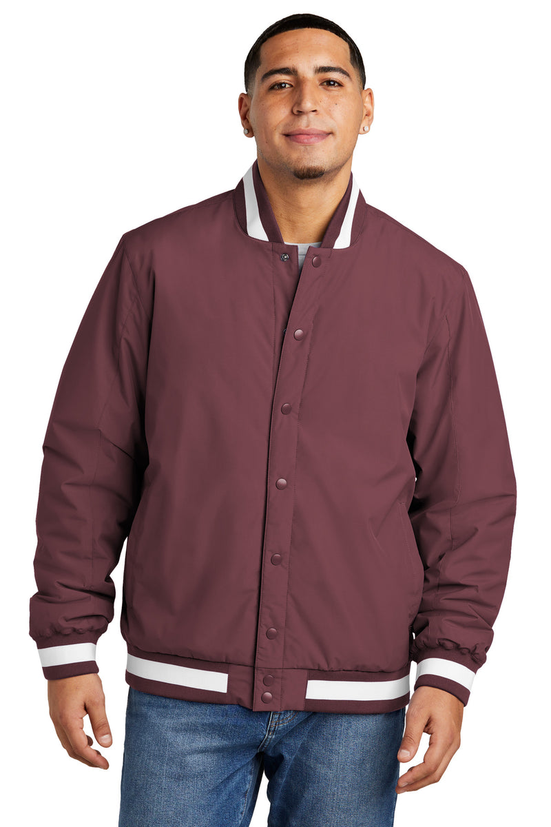 Load image into Gallery viewer, Sport-Tek Insulated Varsity Jacket JST58
