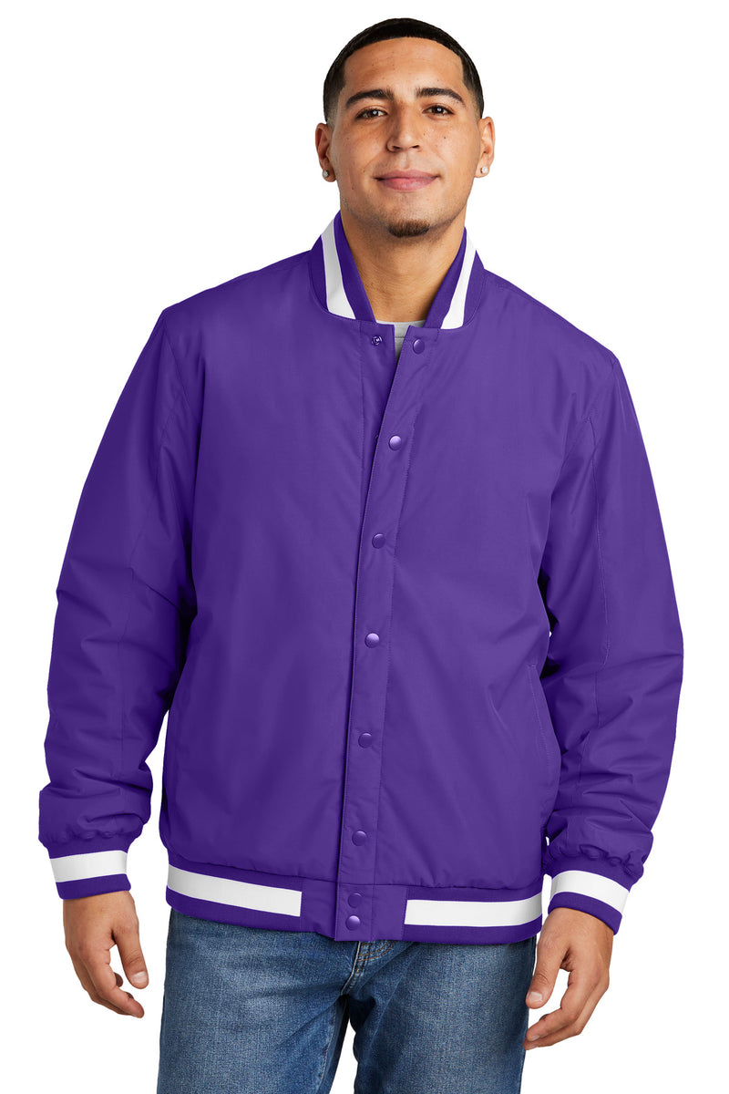 Load image into Gallery viewer, Sport-Tek Insulated Varsity Jacket JST58
