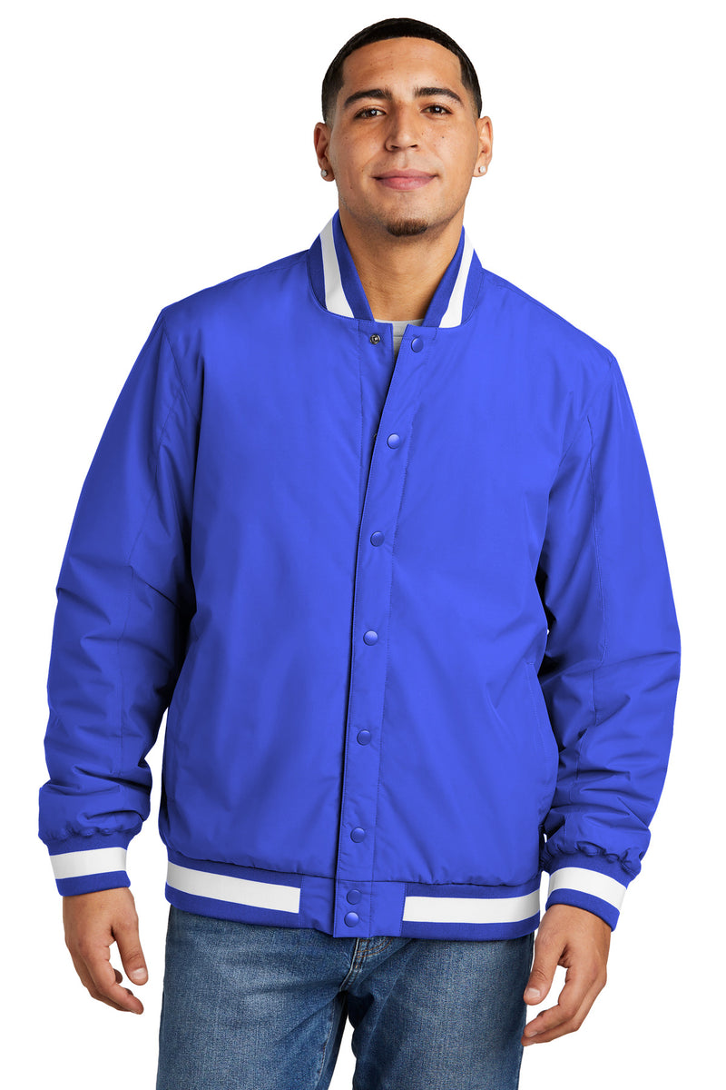 Load image into Gallery viewer, Sport-Tek Insulated Varsity Jacket JST58

