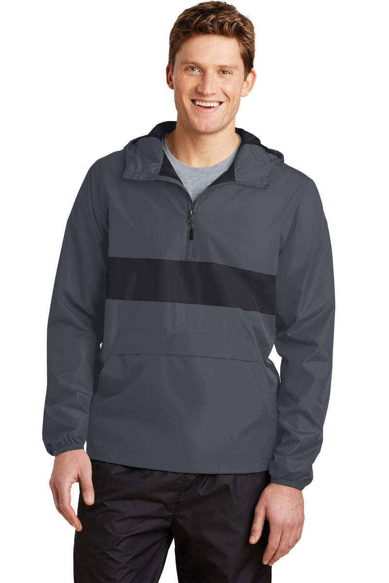 Load image into Gallery viewer, Sport-Tek Zipped Pocket Anorak. JST65
