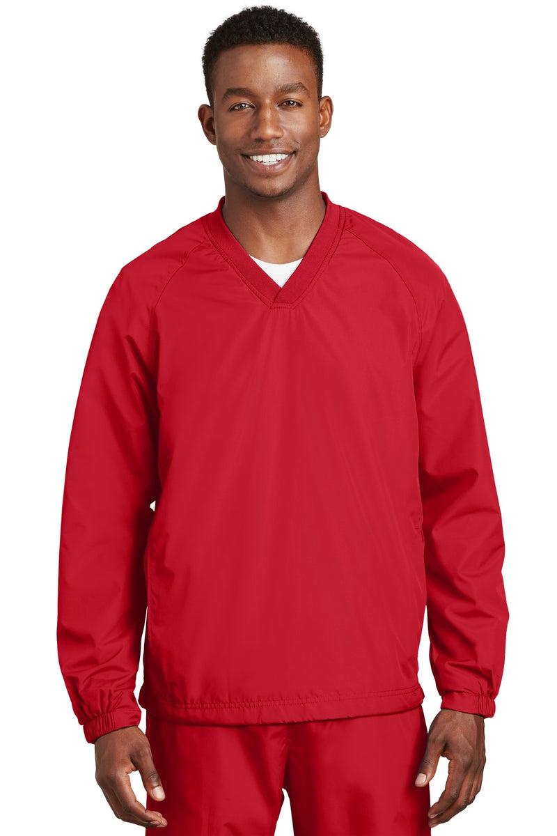 Load image into Gallery viewer, Sport-Tek V-Neck Raglan Wind Shirt. JST72
